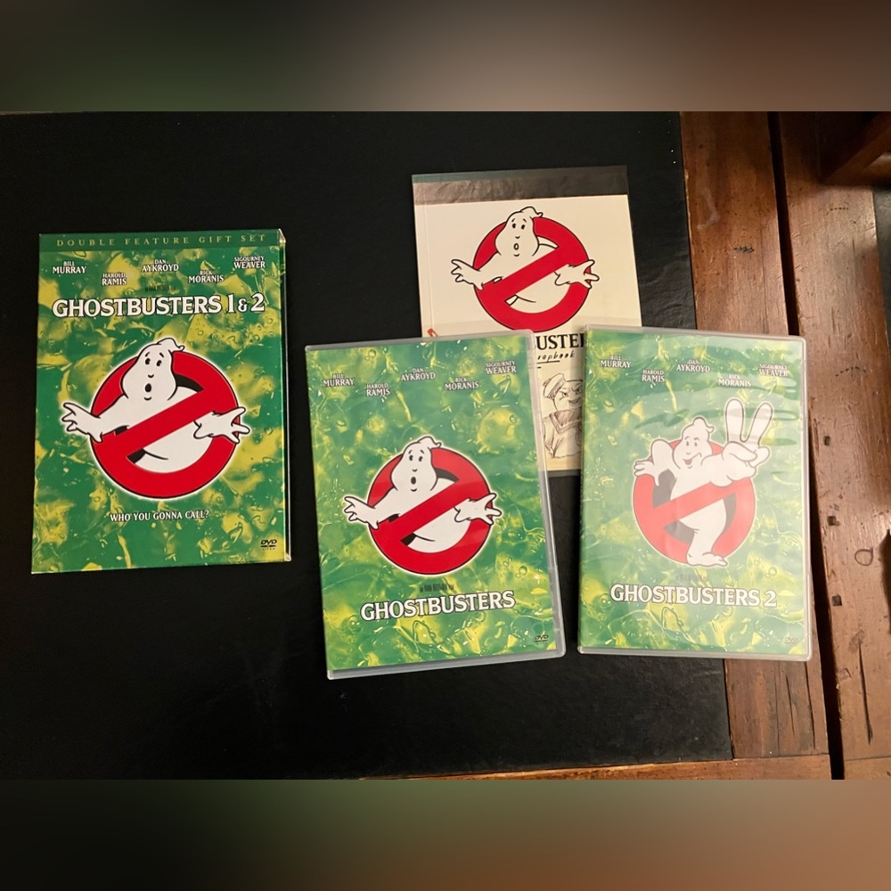 Ghostbusters 1 & 2 Gift Set DVD, 2009, 2-Disc W/ Collectable Scrap Book